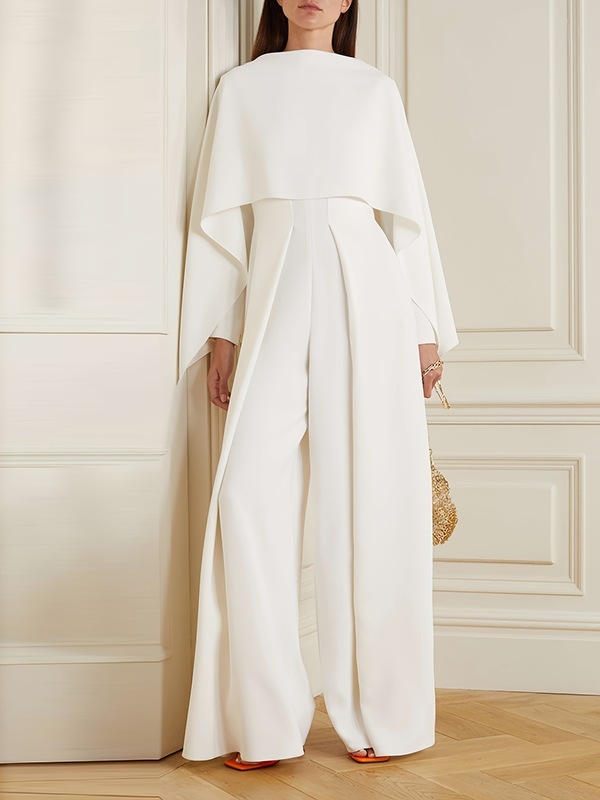 Chic Long Sleeve Jumpsuit Chic Long Sleeve Wide Leg Jumpsuit|undefined