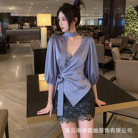 俏狐娘情趣内衣性感纯欲深V包臀裙透视火辣露腰秘书装夜店连衣裙