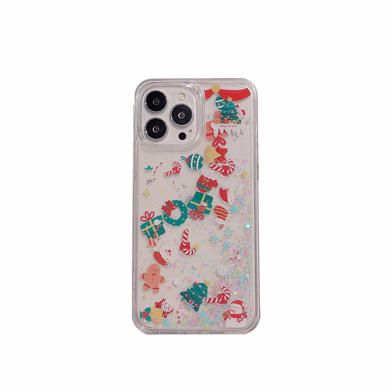 Christmas Phone Case For Iphone 15 Pro Max Snowman Elk Design_voghion.com