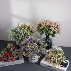 薰衣草花束INS風廠家仿真花家居裝飾跨境婚慶批發假花MW81109