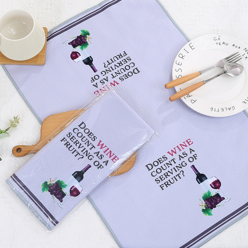 Cross-border Hot Waffle Napkin Printing Kitchen Towel Single-sided HD Digital Printing Absorbent Decontamination Short Delivery Period Cross-border Hot Waffle Napkin Printing Kitchen Towel Single-sided HD Digital Printing Absorbent Decontamination Short Delivery Period