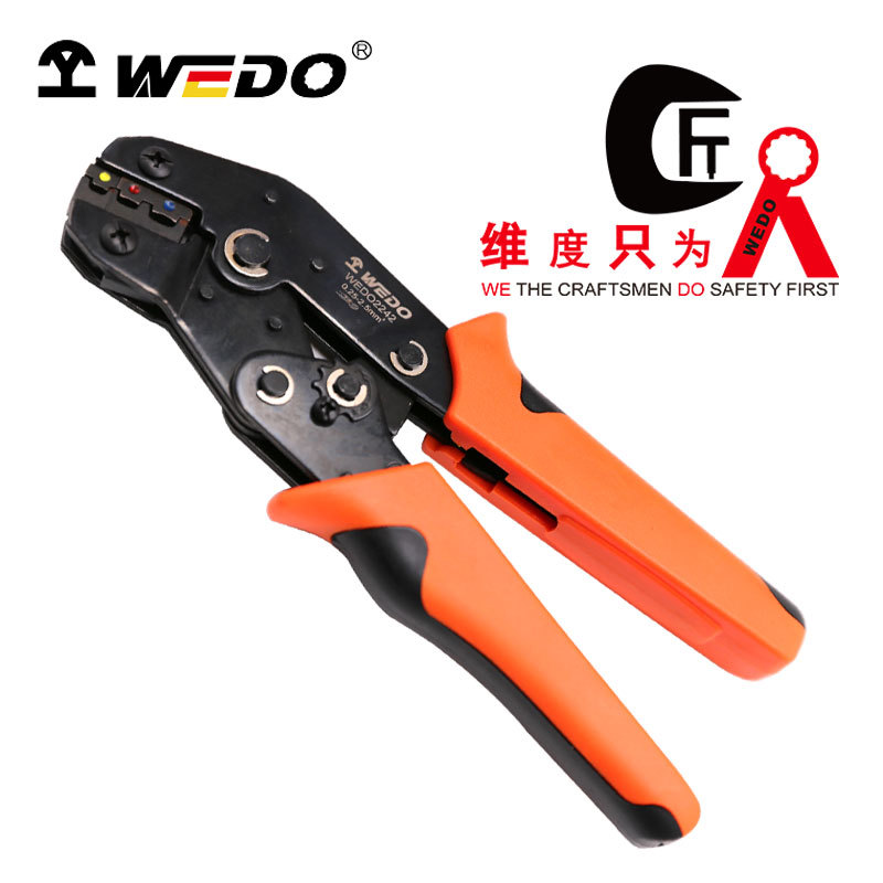 WEDO维度工厂直供精密绝缘端子压接钳7.5寸0.25-2.5mm² WEDO2242