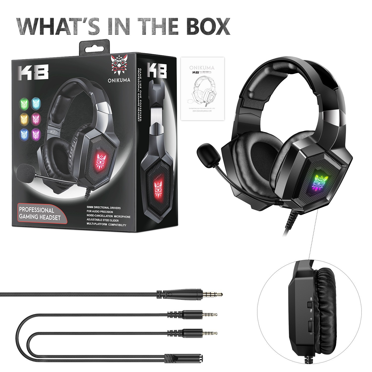 K8 negro + línea de conversión