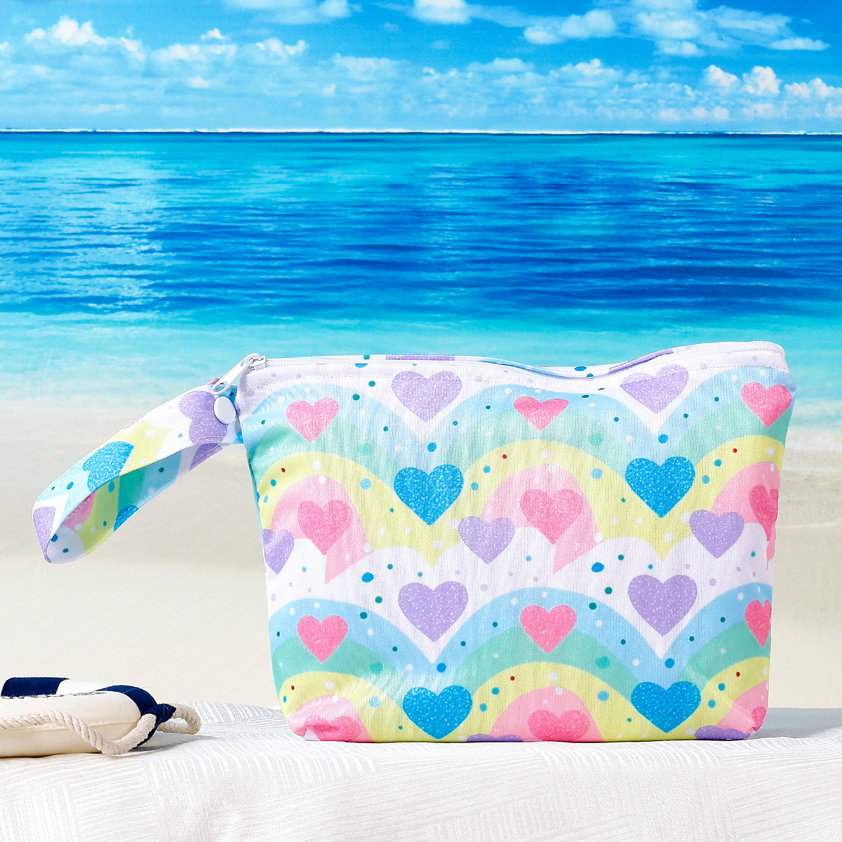 オーシャンシリーズポータブルハンギングバッグベビー外出衣類収納袋防水水着収納袋外出トイレタリーバッグ