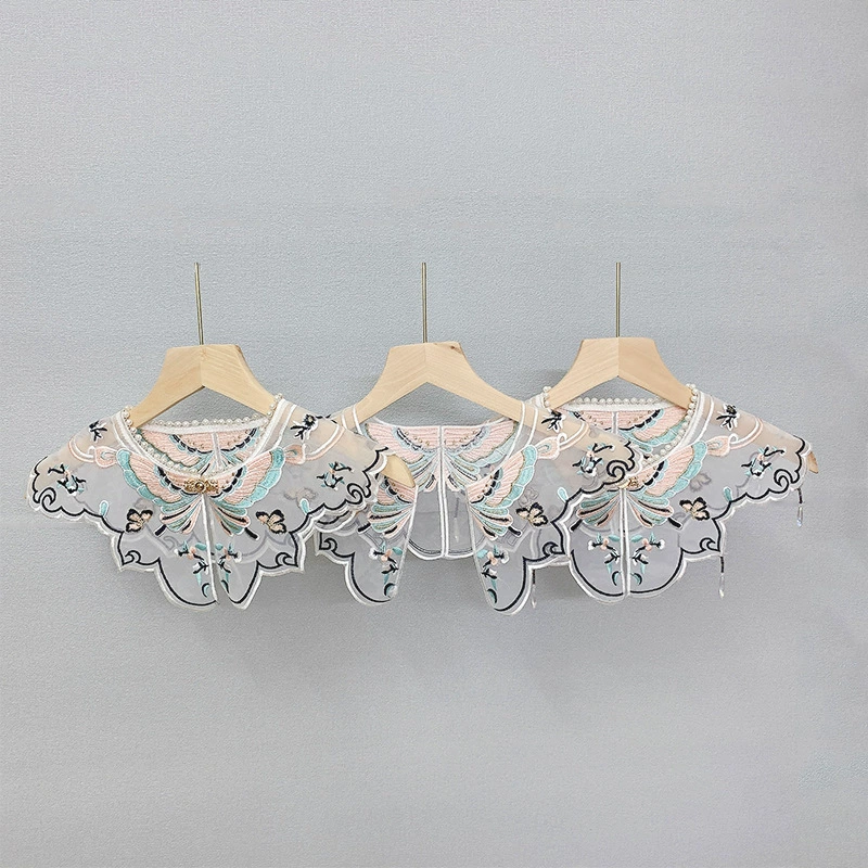 Hanfu облачное плечо юбка с конским лицом костюм Ming поддельный воротник дикий древний стиль декоративной одежды аксессуары для вышивки кружева аксессуары