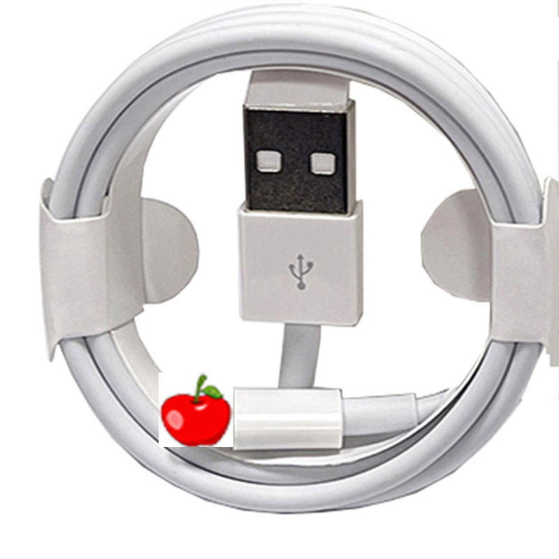 Aplicable al cable de datos del teléfono móvil de la manzana 1-2 cremoso-blanco 3 pedazos de material Cable de carga universal de la manzana del teléfono móvil del USB/del iPhone
