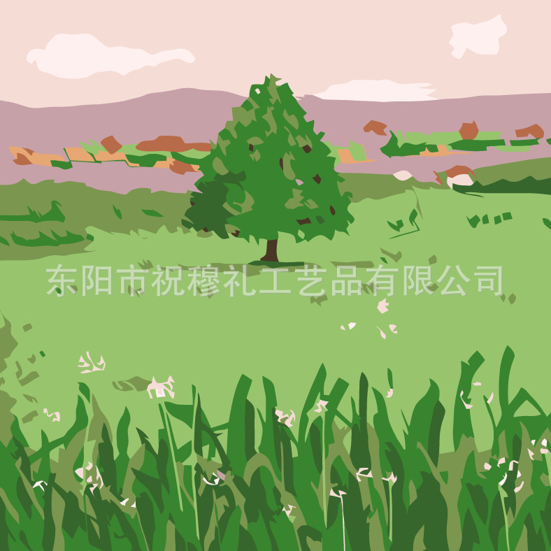 DIY digital pintura al óleo tulipán hecho a mano paisaje color pintura estudiante niños educativos color pintura relleno pintura al por mayor