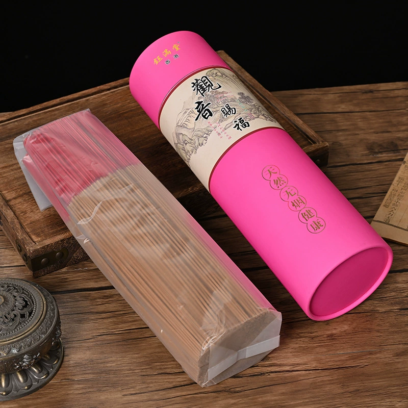 Smoke-free Buddhist incense household handmade incense for Buddha worship Buddha incense sandalwood Guanyin God of Wealth thread incense burning incense worship God bamboo stick incense