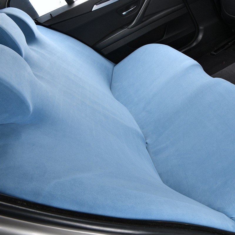 Thickened elastic car rear seat cover made of German velvet fabric, integrated backrest and seat cushion cover, suitable for all seasons