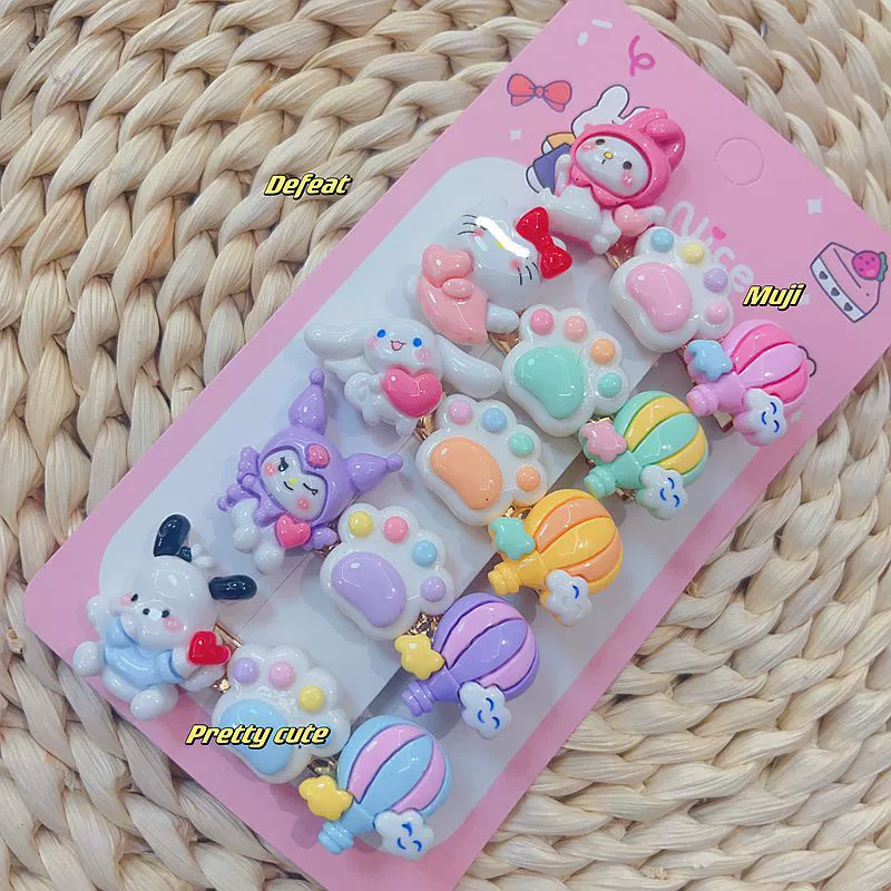Glossy cartoon hairgrip, universal bangs