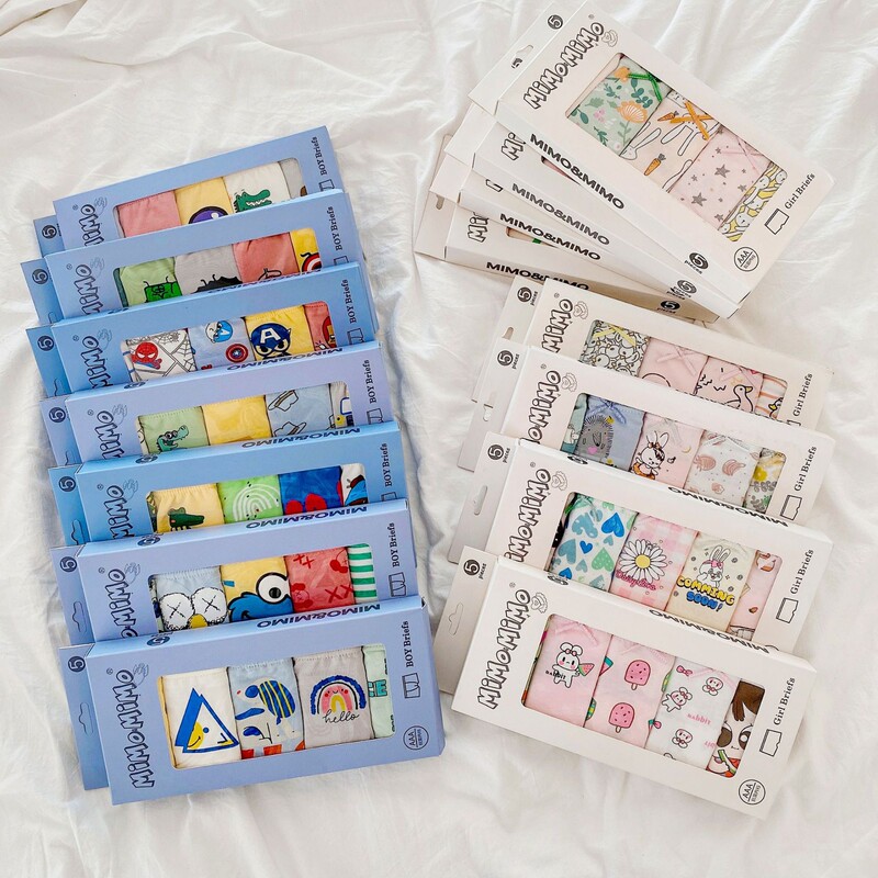 MIMO MIMO children's underwear girls' boxer shorts boys' baby cute boxer shorts cartoon INS style wholesale