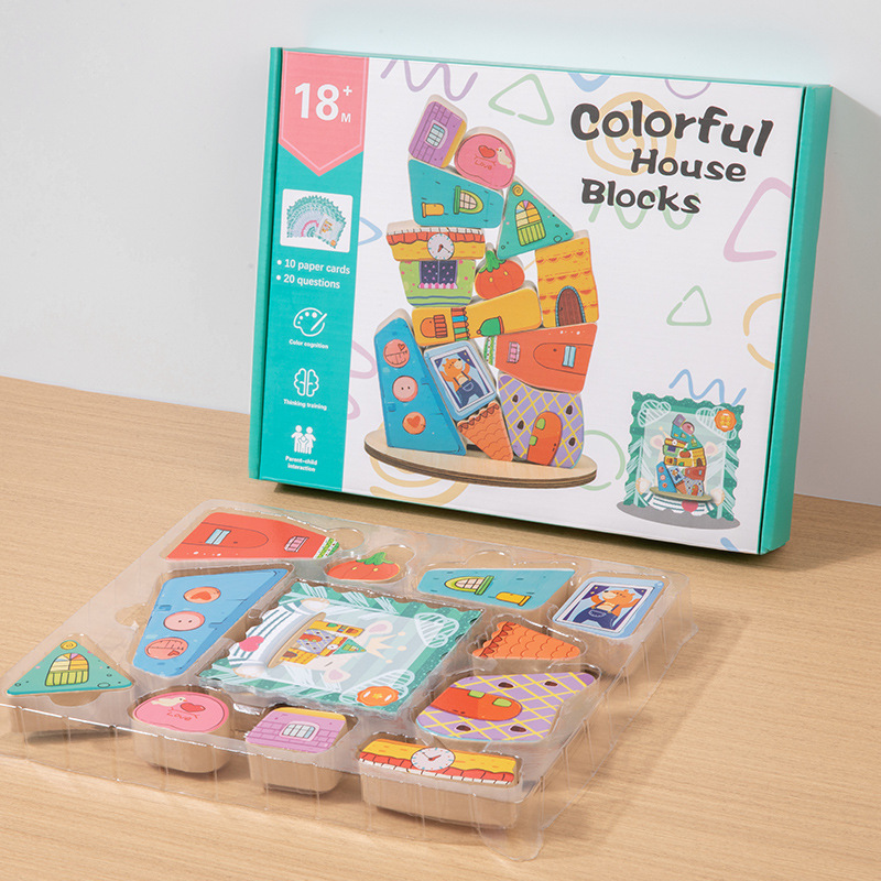 Bloques de construcción de Jenga para niños, iluminación equilibrada, entrenamiento fino de los dedos de los bebés, juegos de bloques de construcción avanzados, venta al por mayor transfronteriza