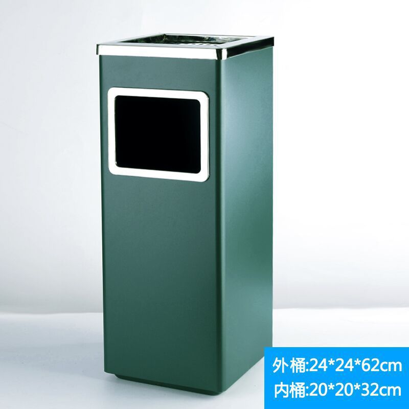 Comercial grande de acero inoxidable clasificación basura con Cenicero gran capacidad al aire libre Hotel vertical al aire libre extintor cubo