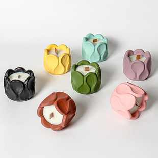 Cross-Border Creative Cement Scented Candle Cup DIY Soy Wax Crafts Home Decoration Niche Souvenir Ornaments