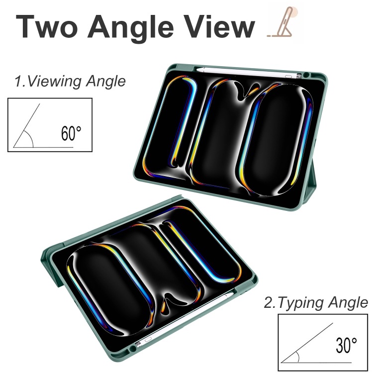Funda para iPad Pro 11 2024 acrílico triple tableta inteligente