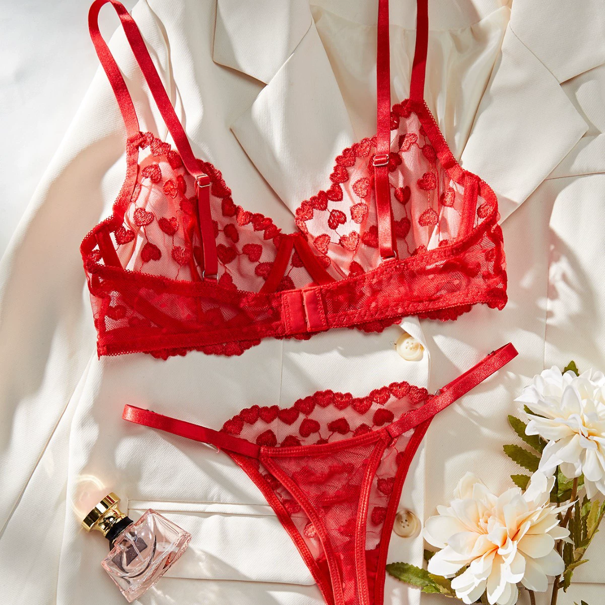 (Торговля через границу), брендовое откровенное нижнее белье, комплект, тонкий дышащий push-up бюстгальтер, европейский стиль, с вышивкой