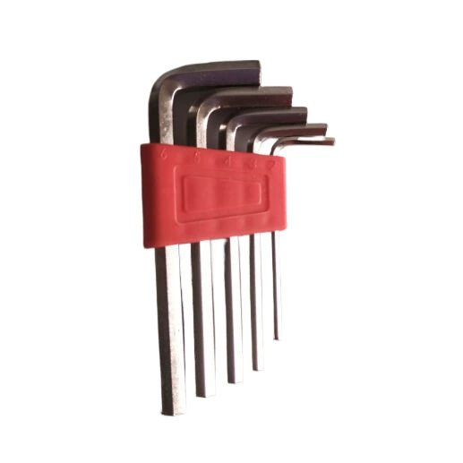 Производитель оптом 5 шт. длинный шестигранный ключ с пластиковой рамой полный набор 2-6 мм метрический и императорский шестигранный ключ