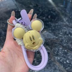 純金 20mg ミッキーヘッドキーホルダークリエイティブペンダント人気漫画卸売携帯電話トレーラーハングラブブ