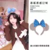 5375 Dijia headband-Blue Polka Dot Bow