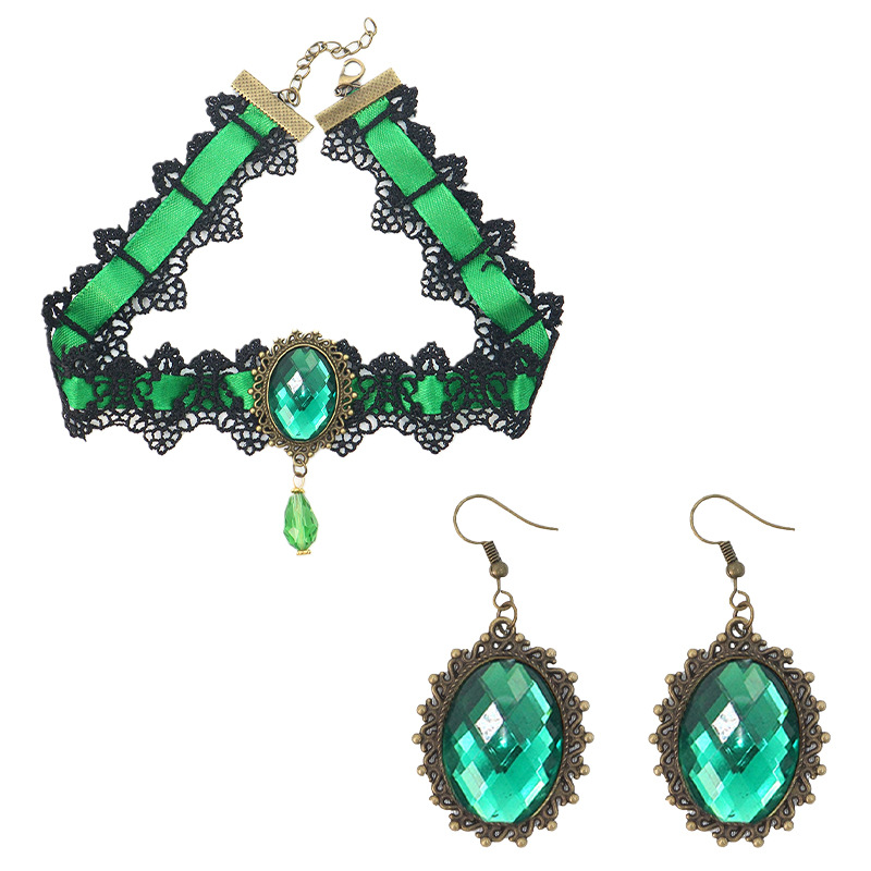 Cross-border para diseño misterioso collar de encaje de cristal de dama collar de diamante joyas de cadena de clavículas