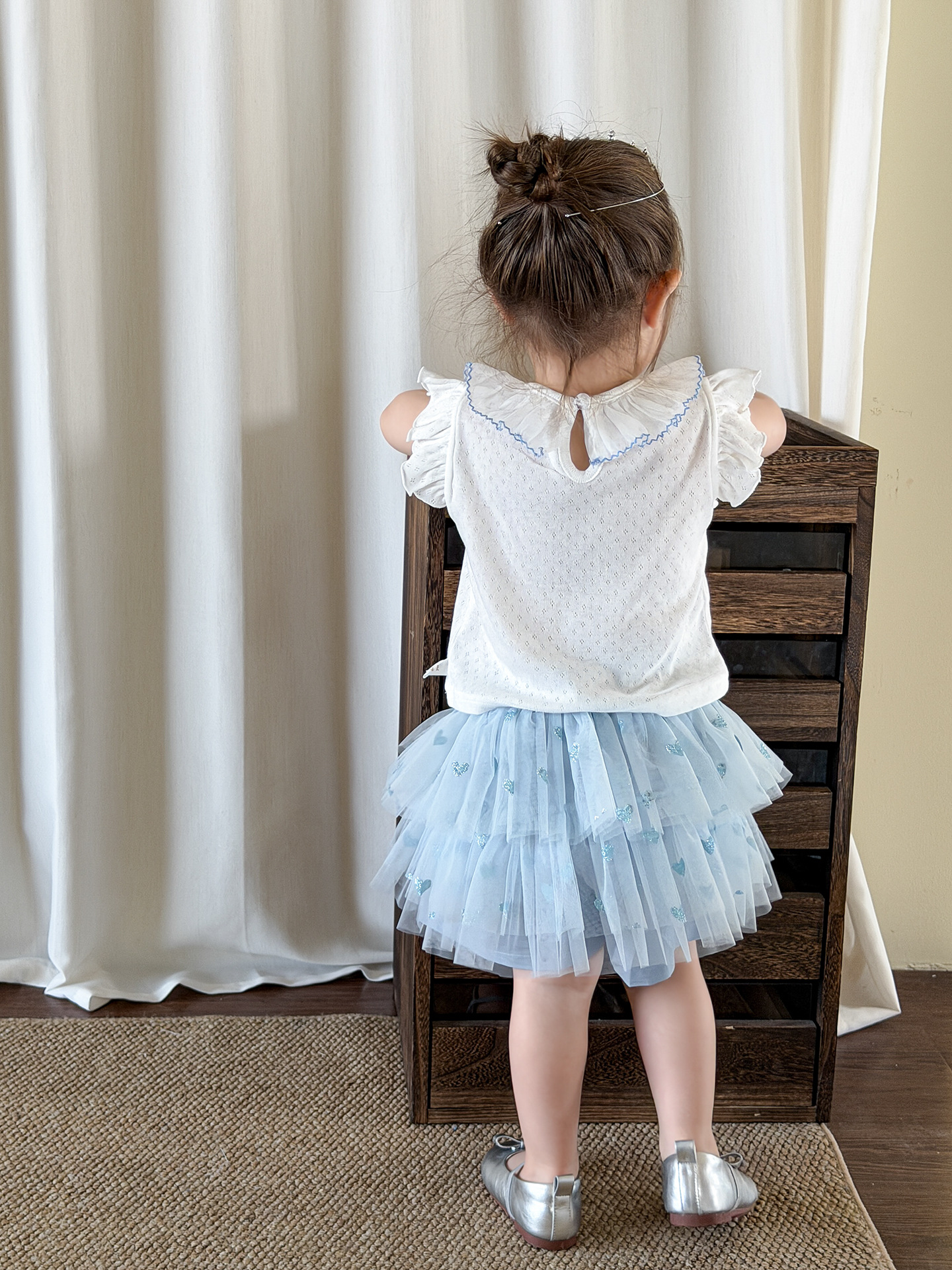 Caña de azúcar de pera ropa infantil niñas falda de mitad de verano delgada 2026 pastel de niños falda de pastel de estilo extranjero pantalón tipo A falda corta de bebé