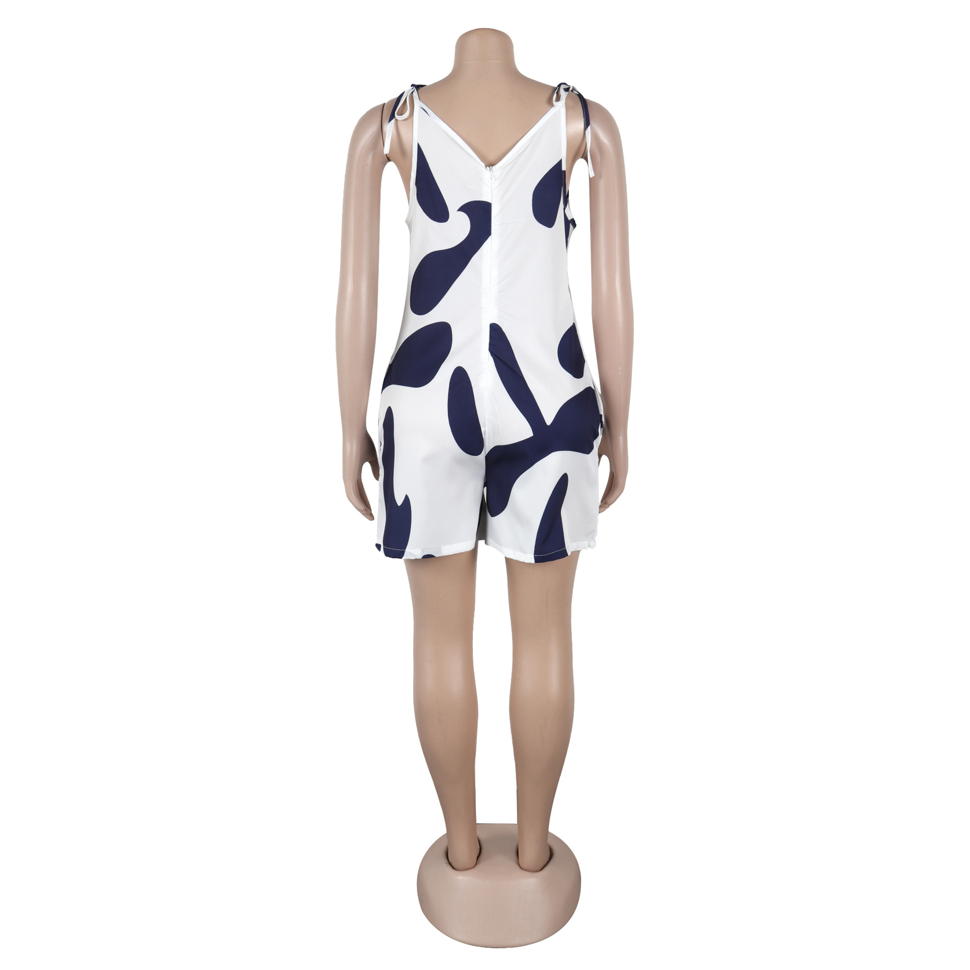 Sexy Printed Lace up Loose Jumpsuit 12 Sexy Printed Lace up Loose Jumpsuit