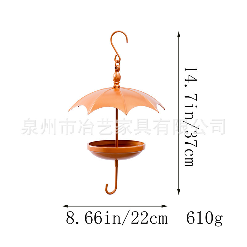 跨境2025爆款伞形 喂鸟器喂食器花园庭院装饰雨伞工艺品|undefined