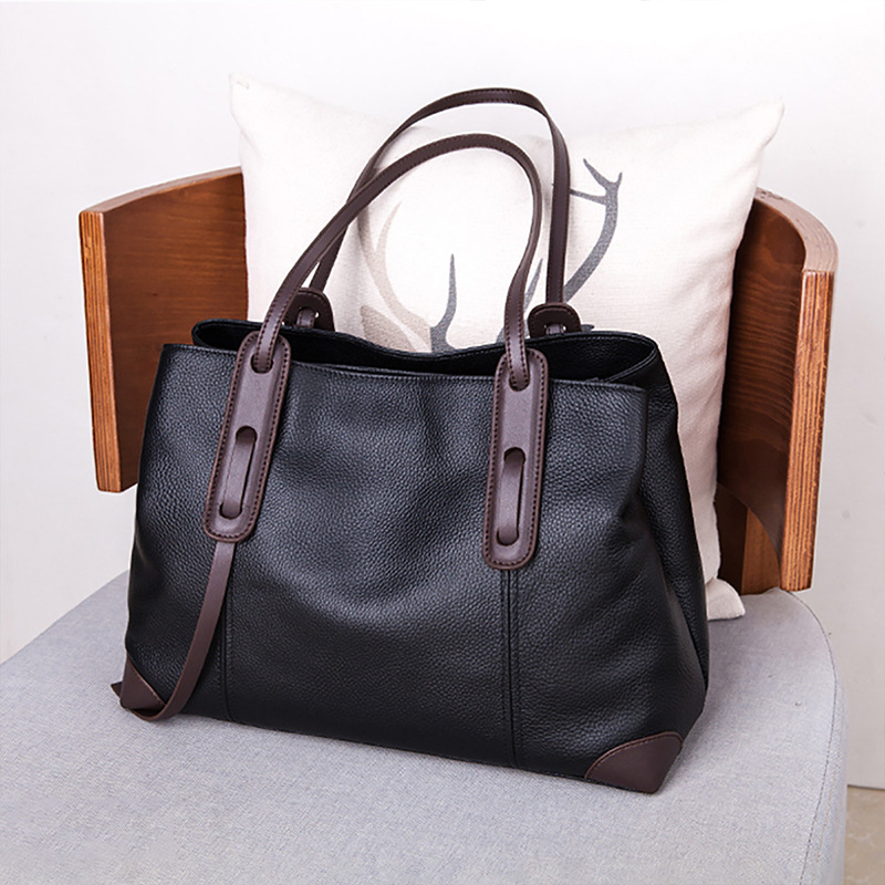 Women's Tote Bag 2026 New Arrival Large Capacity Shoulder Bag Luxury Genuine Leather Commuter Bag - Thumbnail 3