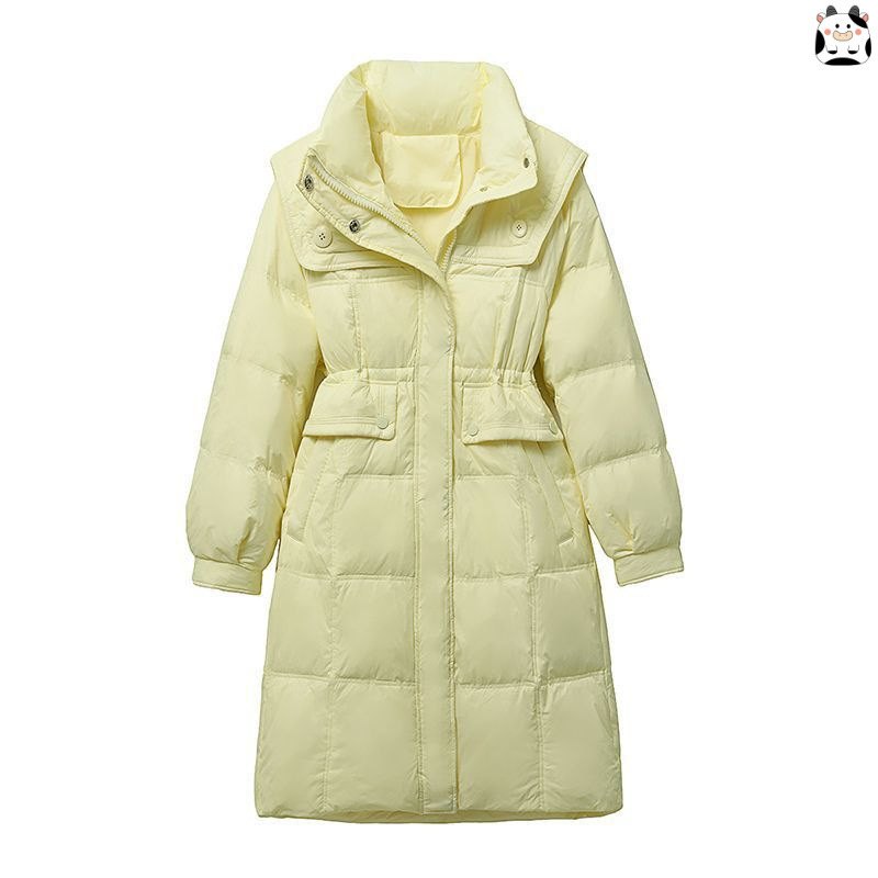 2026 New Korean Style Winter Navy Collar down Jacket Women's Mid-Length Thickened Slim Waist Slimming Fashion Jacket