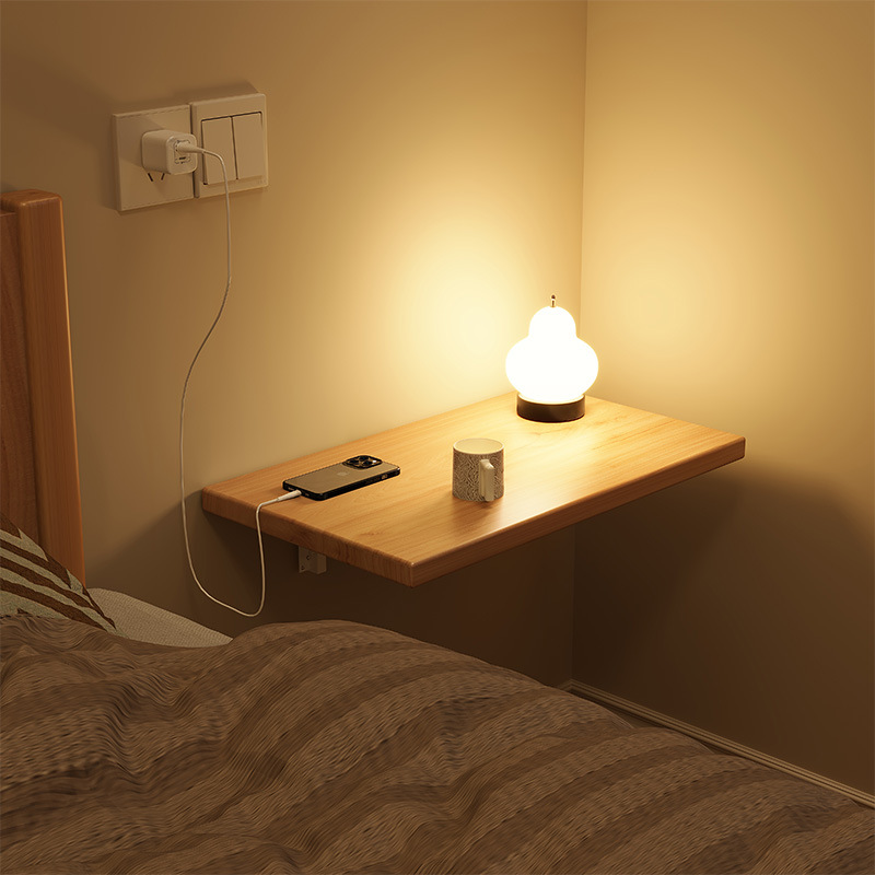 El estante de la pared se puede plegar mesa, tablero de madera, pared colgante de una palabra, sala de estar, partición sin agujeros, laminado, mesita de noche para dormitorio