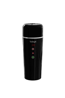 New portable car blender cup, suitable for home and car use, small electric kettle for trucks, low-power electric heating cup, quick-heating and insulated cup (Digər kiçik elektrik cihazlar) - black-316-stainless-steel-inner-pot-no-stirring-function
