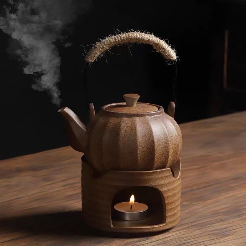 茶壶粗陶茶具高档温茶炉蜡烛柴烧煮茶炉花茶小温茶器柴烧围炉煮茶