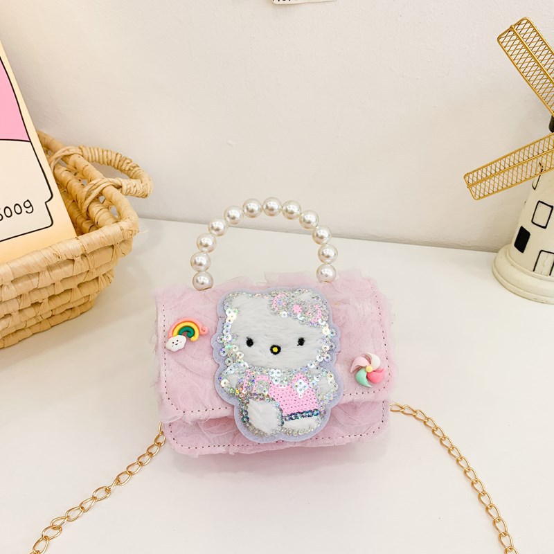 Nuevo bolso de chicas moda lindo caricatura peluche niños un hombro princesa mochila bolso en línea niña pequeña bolsa