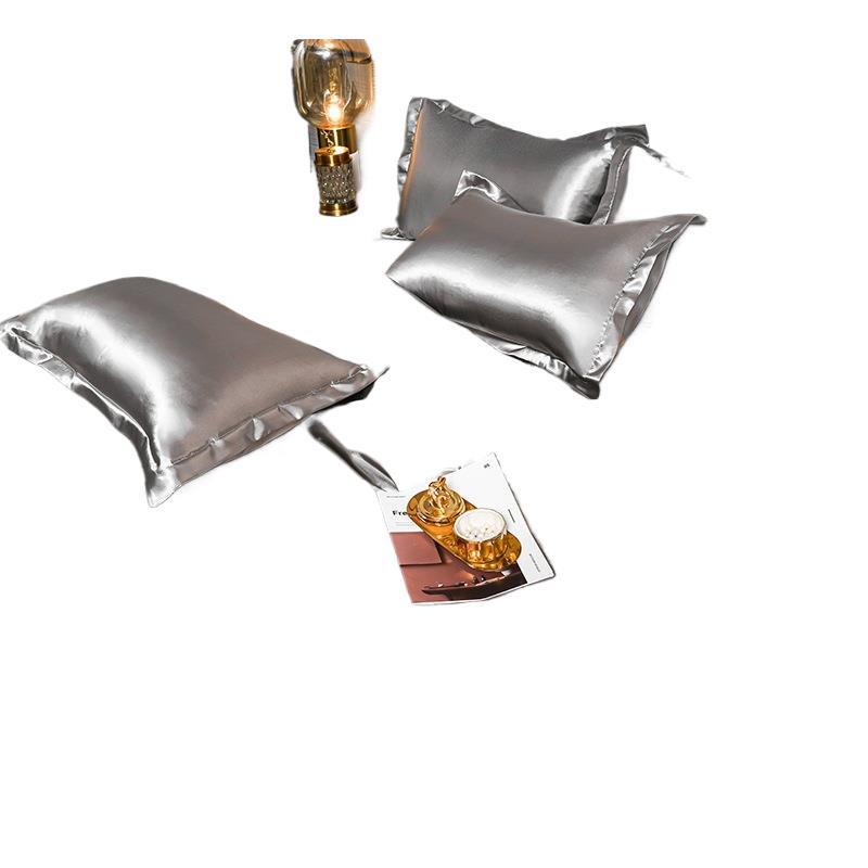 Summer Bed Sheet Set Cool Ice Silk Four Piece Set Solid Color_voghion.com