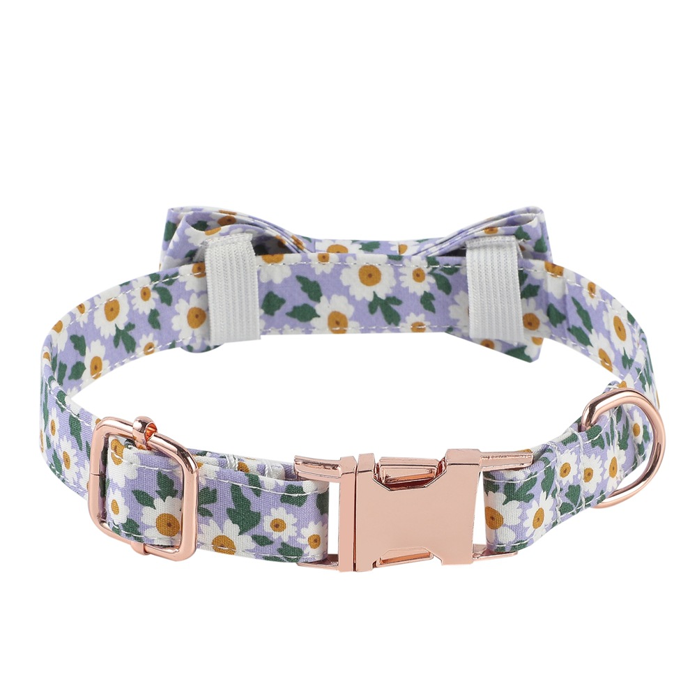 British Style Cotton Flower Pet Collar 1 Piece display picture 13