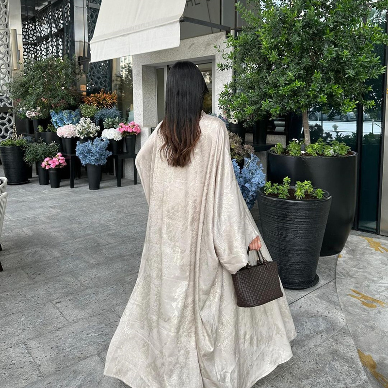 St101 Modest New Style Gold-Stamped Fashion Jacket Long Cardigan Casual Coat Lazy Casual Women's Clothing