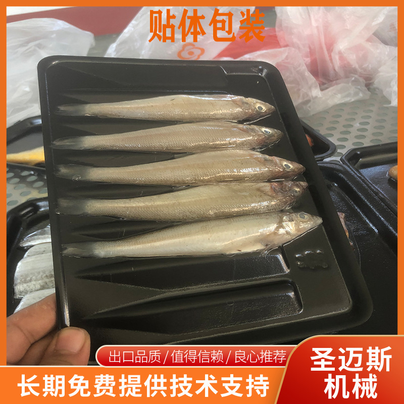 沙丁鱼沙尖鱼贴体包装机 海鲜鱼类贴体包装机小黄鱼真空包装设备