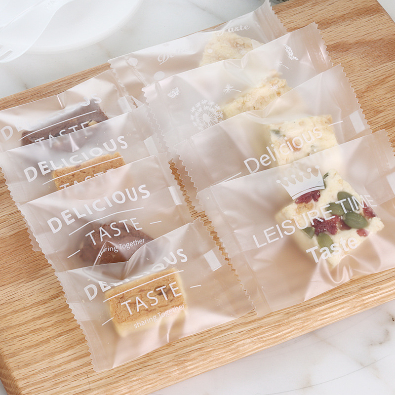 半透明塑料包装袋牛轧糖雪花酥饼干磨砂袋子机封迷你糖果塑料袋