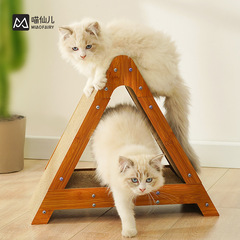 Vertical Cat Scratching Post with Integrated Cat Bed and Six-Sided Scratch Eraser, Dustproof Corrugated Paper, Durable Cat Toy