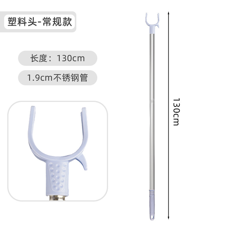 Hoje tenedor de ropa percha extensible de acero inoxidable color sólido tenedor de ropa barra de ropa varilla de ropa balcón fabricantes de tenedor de ropa