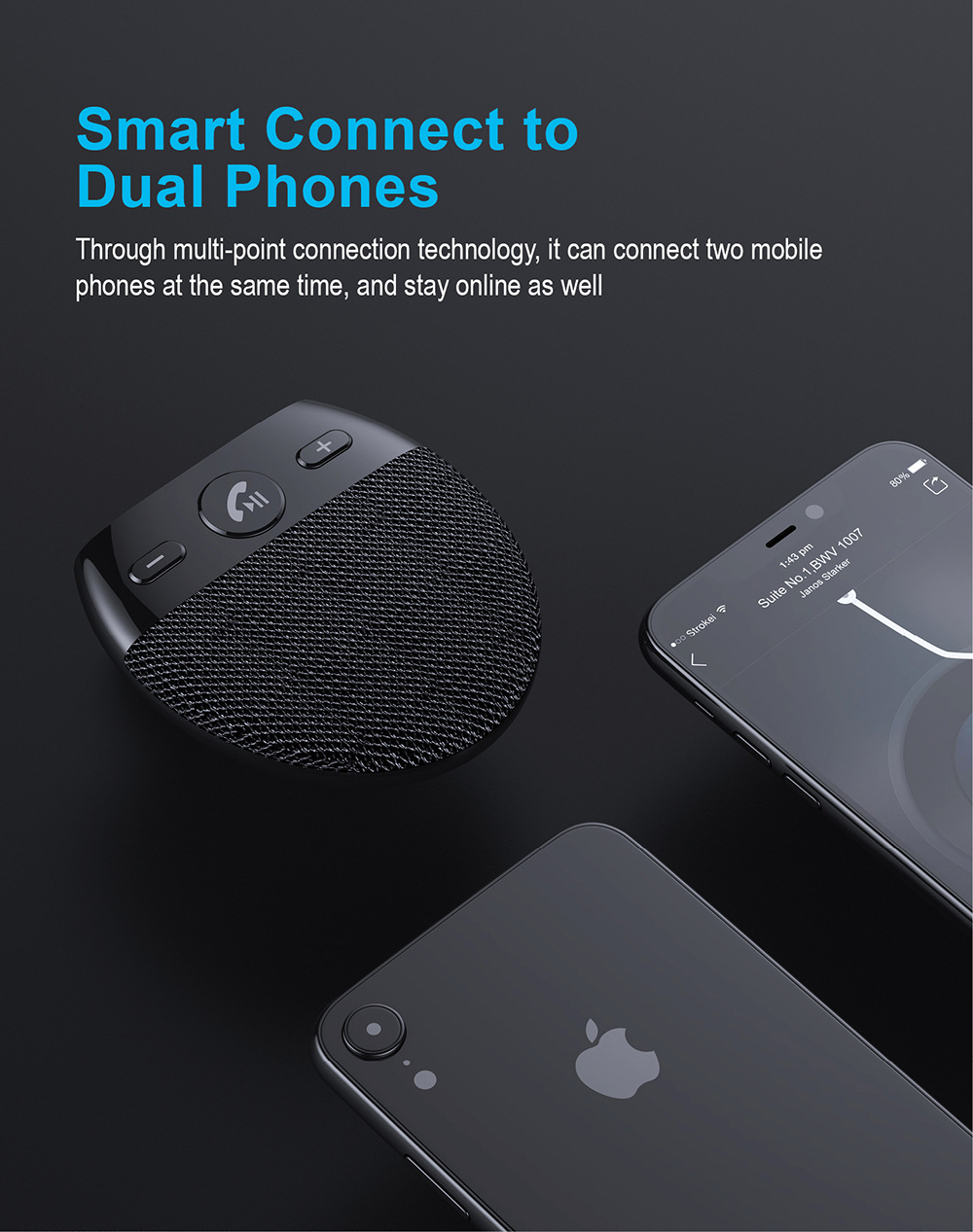 Cross-Border New Sp11 Car Bluetooth Hands-Free Automatic Switching Siri Voice Control Sun Visor Car Hands-Free