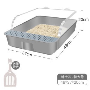 La caja de arena para gatos al por mayor es de gran tamaño, gruesa y semicerrada, antisalpicaduras externas, inodoros para gatos jóvenes, suministros para gatos domésticos, nueva caja de arena para gatos