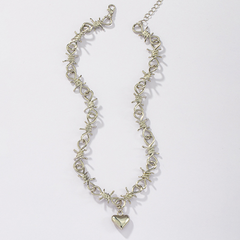 Fashion Heart Alloy Wholesale Necklace display picture 4