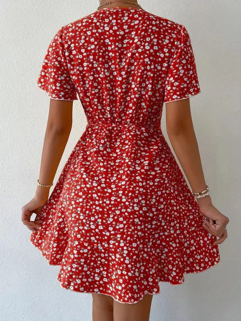V-neck Printed Dress Image 4