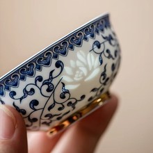 景德镇玉柏玲珑陶瓷青花瓷器一壶一杯高端户外简约旅行茶具套装