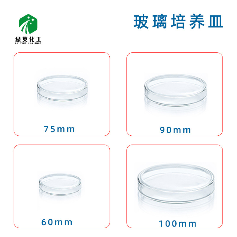 玻璃培养皿 细胞细菌培养皿 直径60 75 90 100mm