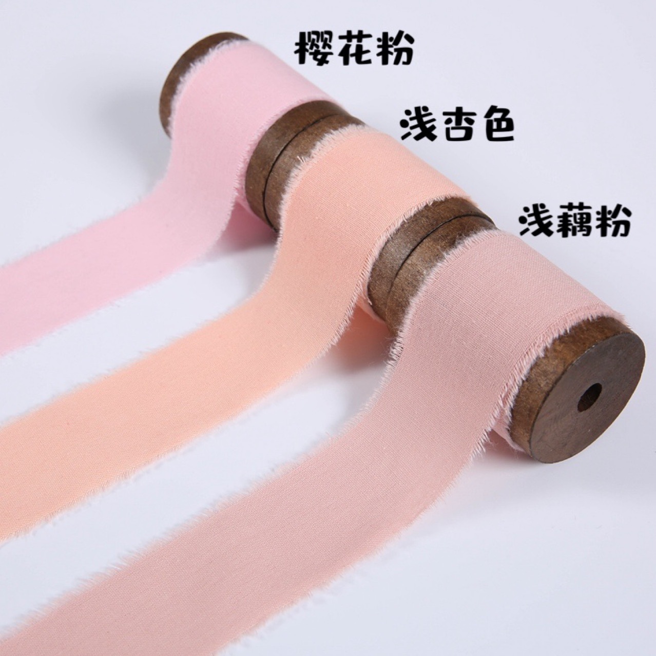 Ins deshilachado de algodón puro deshilachado cinta 4CM rollo decoración floral vintage eje de madera ramo de la boda decoración de tarjetas de felicitación