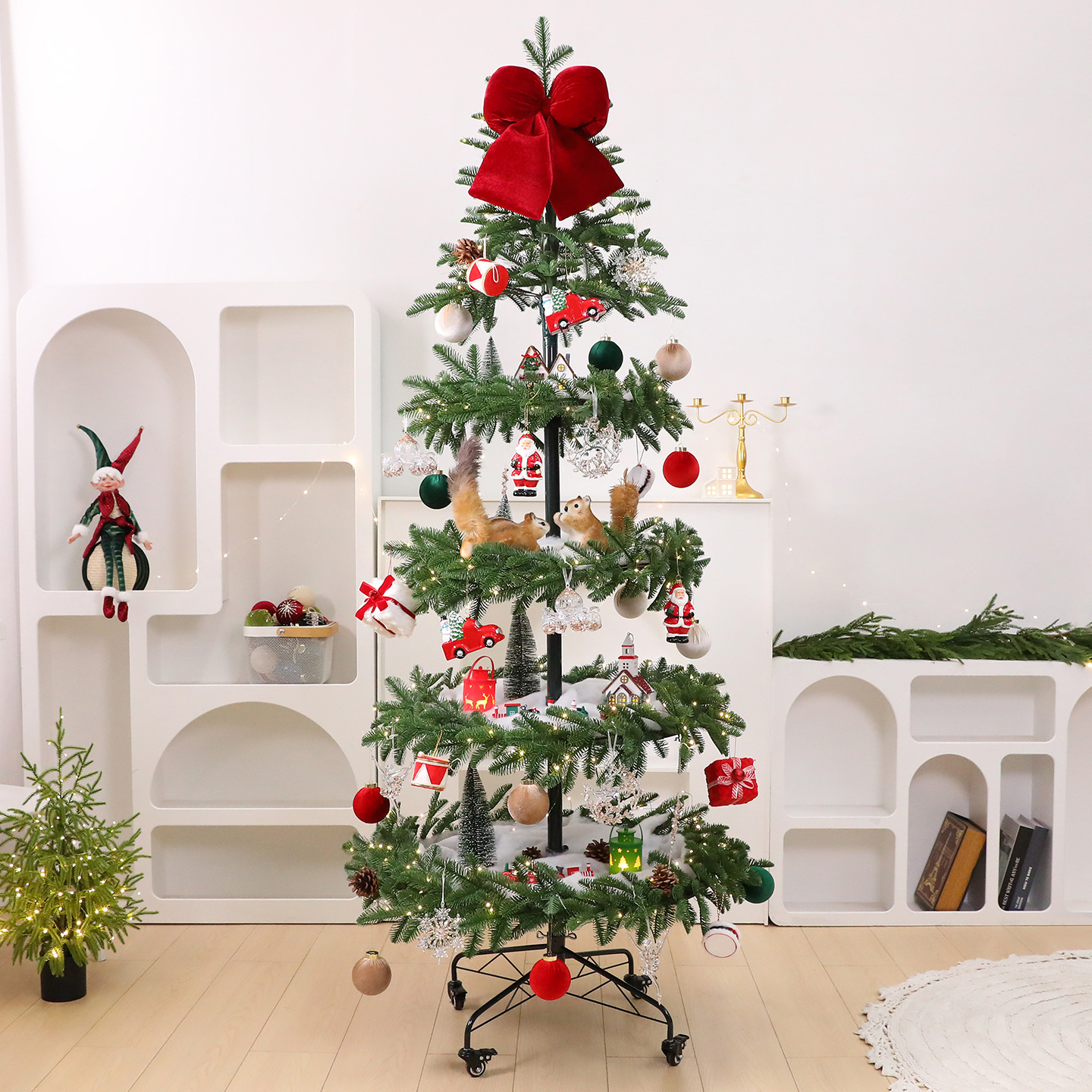 Shengyuan nuevo dispositivo de cubierta de árbol de Navidad portátil árbol de Navidad decoración de decoración de Navidad escenario