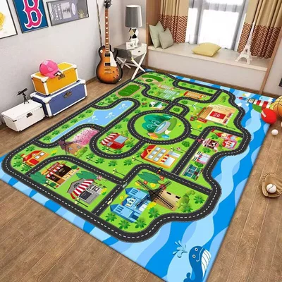 Avtomobil döşəmə paspasları — Road Mat Available for Dropshipping - childrens-carpet-917-4060cm-crystal-velvet
