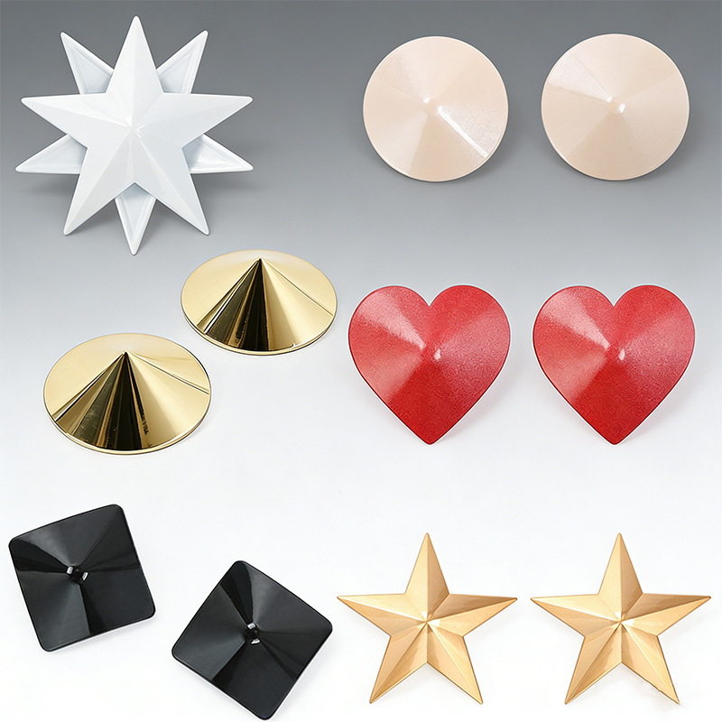 Sexy nipple stickers new four-corner round heart square metal chest stickers foreign trade export manufacturers in stock silicone stickers Sexy nipple stickers new four-corner round heart square metal chest stickers foreign trade export manufacturers in stock silicone stickers